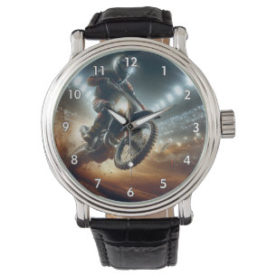 Mycket Coola MotoCross Competition Digital Renderi Armbandsur