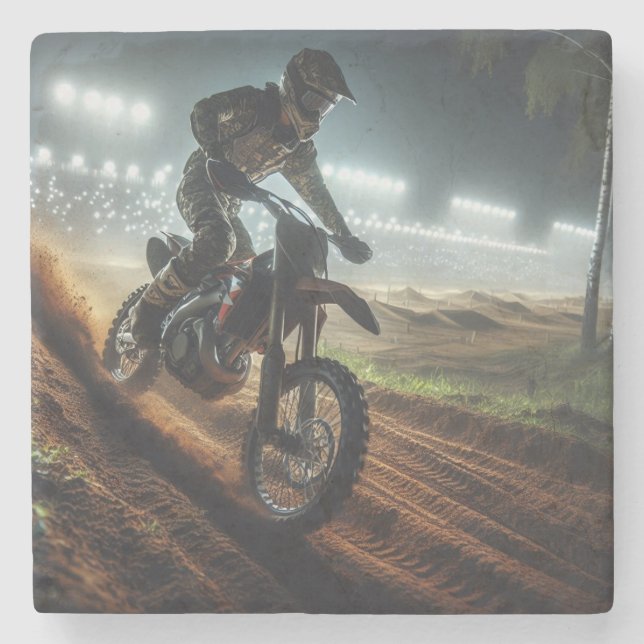 Mycket Coola MotoCross Competition Digital Renderi Stenunderlägg (Framsidan)