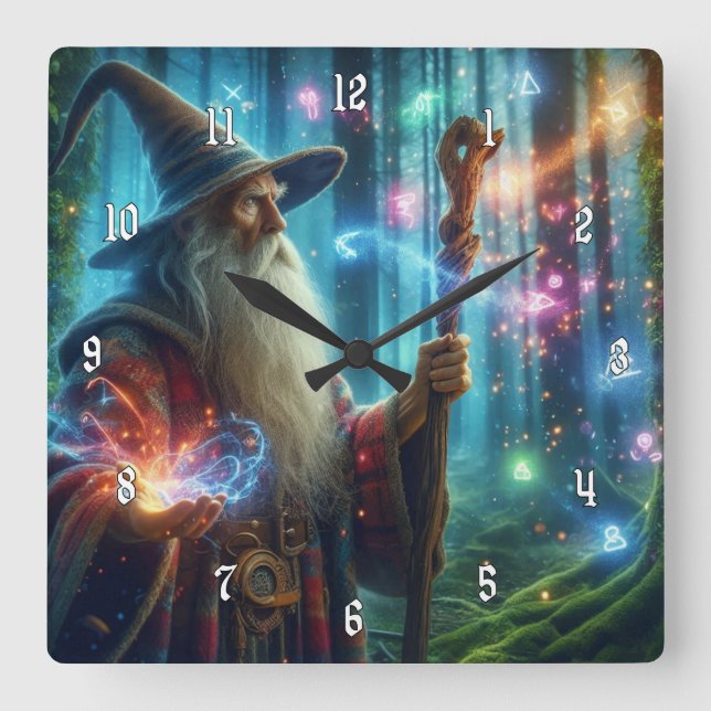 Mycket Coola och färgstark guide som skickar en st Fyrkantig Klocka (Framsida)