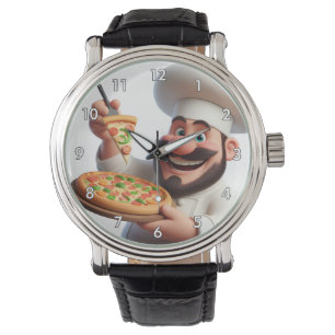 Mycket Coola och färgstark Pizza Guy med Pizza Armbandsur