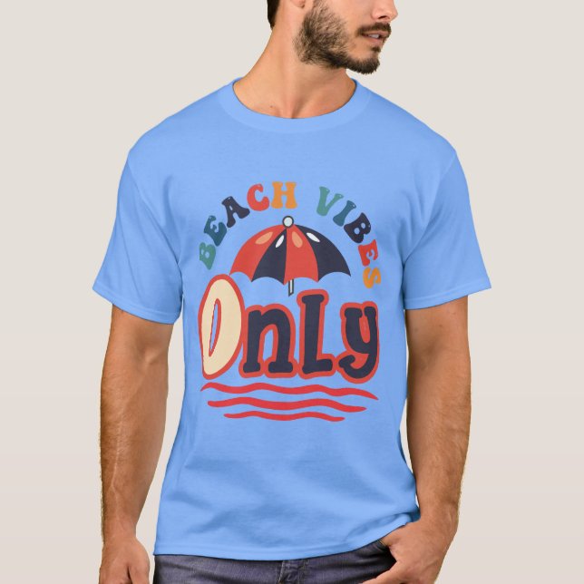 Mycket Coola Sommar Vibbar Strand Nöje T Shirt (Framsida)