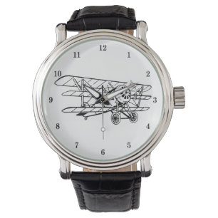 Mycket Coola Tri-Vinge-flygplanet Wrist Watch Armbandsur