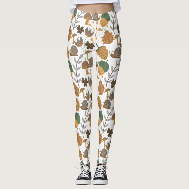 Mycket Coola Vår Mönster Leggings (Framsida)