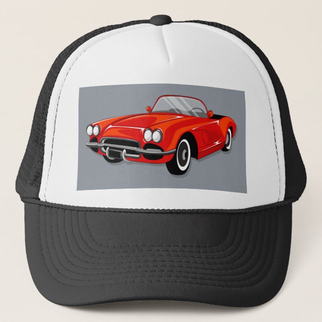 Mycket Coola Vintage Automobile Hat Keps (Framsida)