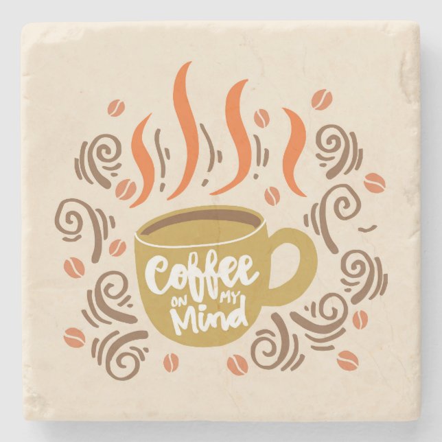 Mycket coolt och sött kaffe eller Java Stenunderlägg (Framsidan)