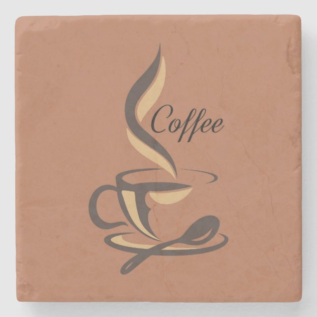 Mycket coolt och sött kaffe eller Java Stenunderlägg (Framsidan)
