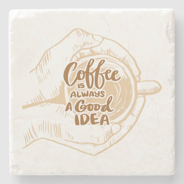 Mycket coolt och sött kaffe eller Java Stenunderlägg (Framsidan)