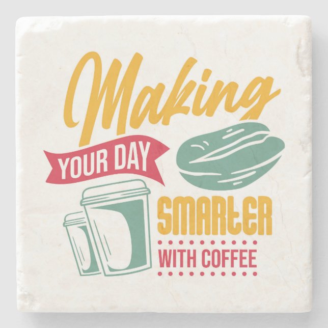 Mycket coolt och sött kaffe eller java stenunderlägg (Framsidan)