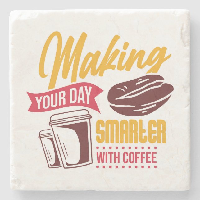 Mycket coolt och sött kaffe eller java stenunderlägg (Framsidan)