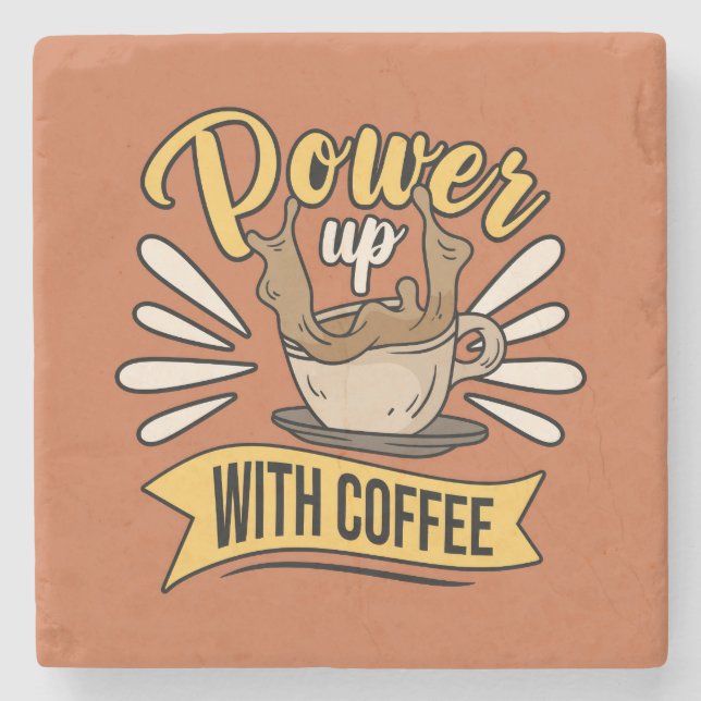 Mycket coolt och sött kaffe eller java stenunderlägg (Framsidan)