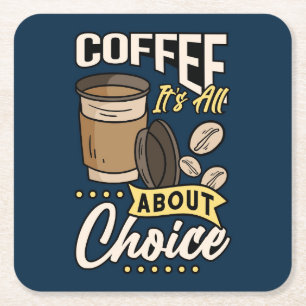 Mycket coolt och sött kaffe eller Java Underlägg Papper Kvadrat