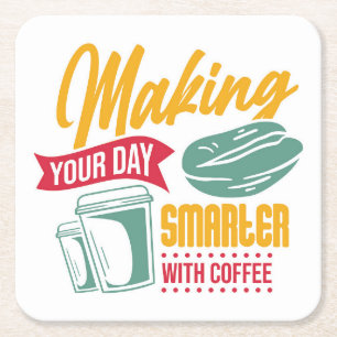 Mycket coolt och sött kaffe eller java underlägg papper kvadrat
