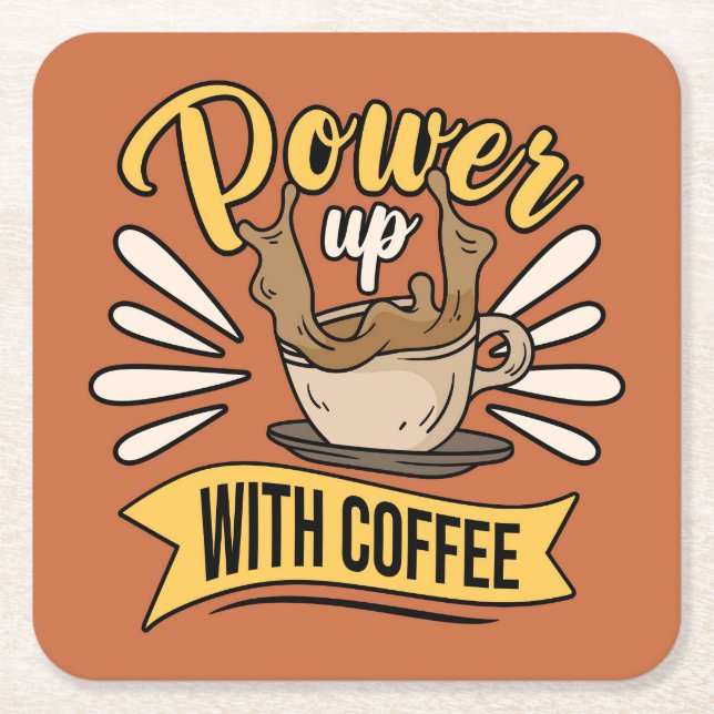 Mycket coolt och sött kaffe eller java underlägg papper kvadrat (Framsidan)