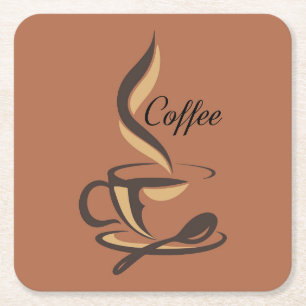 Mycket coolt och sött kaffe eller Java Underlägg Papper Kvadrat