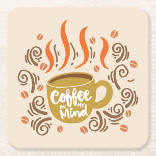 Mycket coolt och sött kaffe eller java underlägg papper kvadrat