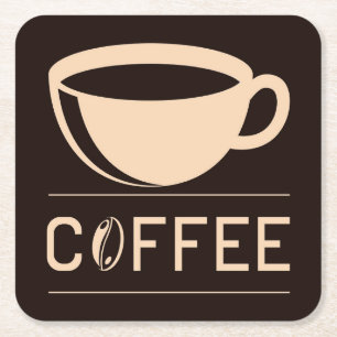 Mycket coolt och sött kaffe eller java underlägg papper kvadrat