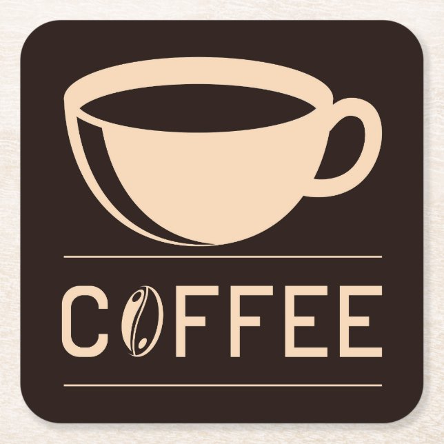 Mycket coolt och sött kaffe eller java underlägg papper kvadrat (Framsidan)