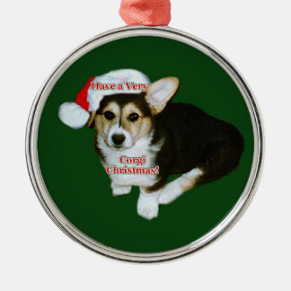 Mycket CorgijulGimli valp Prem. Runda Ornamen Julgransprydnad Metall