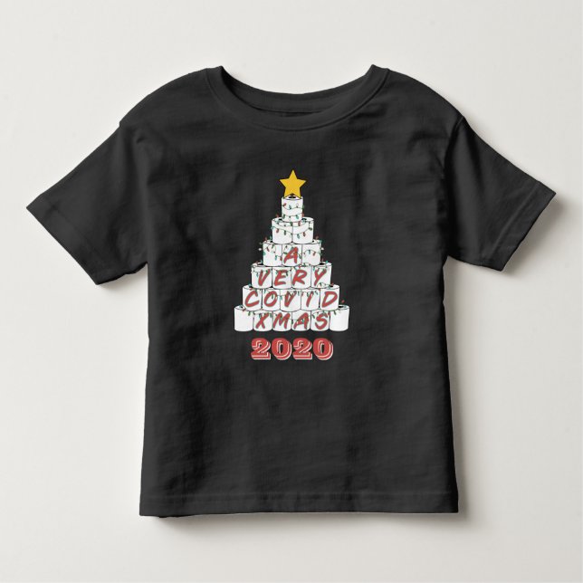 Mycket COVID Julafton Funny 2020 Toilet Pappra Trä T Shirt (Framsida)