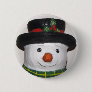 Mycket Cute Snögubbe-knapp Knapp