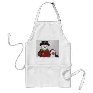 Mycket Cute Snögubbe och Friend Apron Förkläde