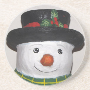 Mycket Cute Snögubbe Underlägg Sandsten