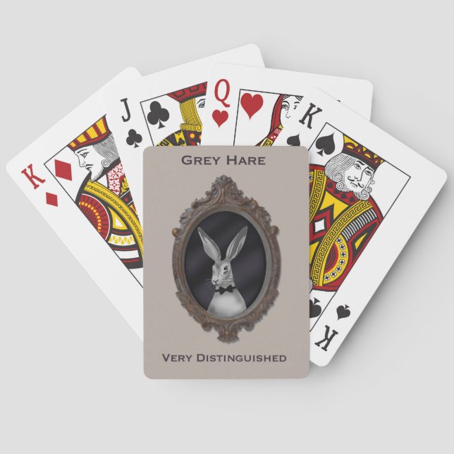 Mycket distingerade grå färgHare Casinokort (Baksidan)