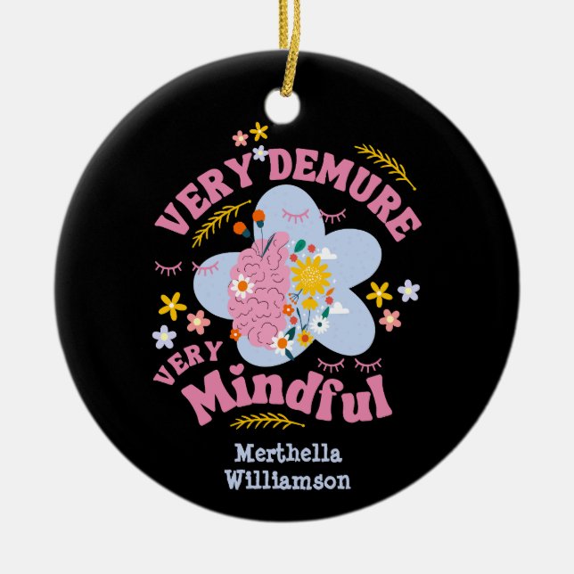 MYCKET DJUPA Blommigtens välbefinnande Julgransprydnad Keramik (Framsidan)