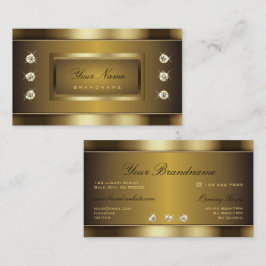 Mycket Elegant Golden Effects med Diamonds Graphic Visitkort