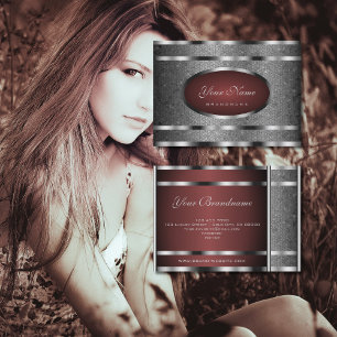 Mycket Elegant Snake Mönster Chrome Silver Effect Visitkort