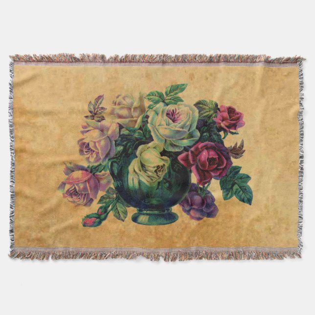 Mycket Eleganta Vintage Rosor Mysfilt (Framsidan)