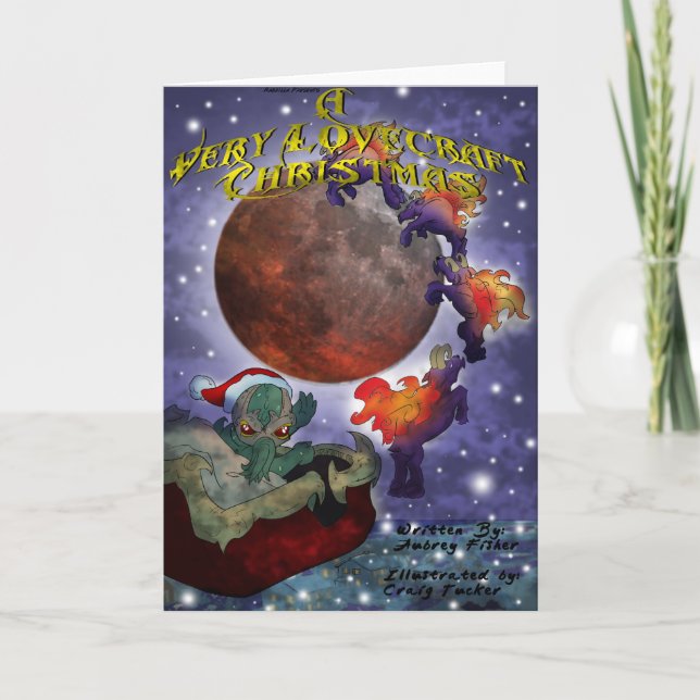 Mycket en Lovecraft jul Helgkort (Framsida)