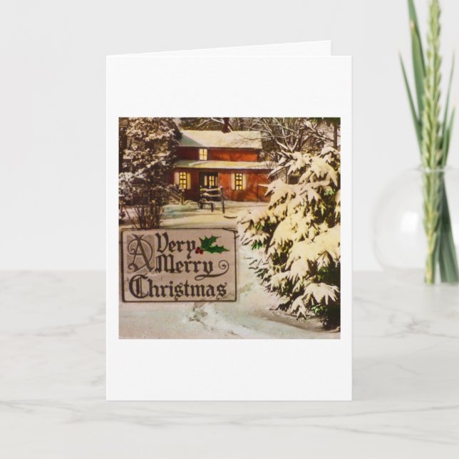 Mycket en traditionell vinter för god julklassiker helgkort (Framsida)