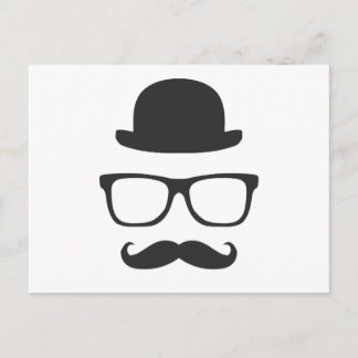 Mycket engelska Mustache Vykort