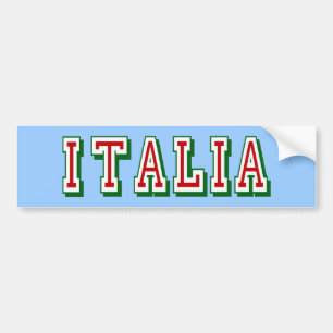 Mycket enkel yet kall Italia logotyp av italien Bildekal