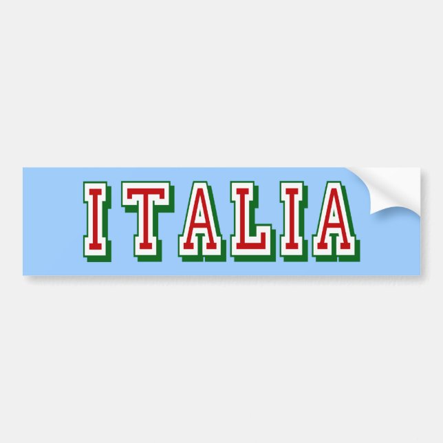 Mycket enkel yet kall Italia logotyp av italien Bildekal (Framsidan)