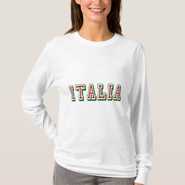Mycket enkel yet kall Italia logotyp av italien Tee (Framsida)