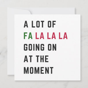 Mycket Fa La La La På Gång Just Nu Julkort