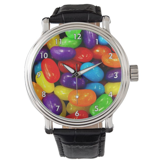 Mycket färgad sylt Bean Pile Armbandsur (Framsida)
