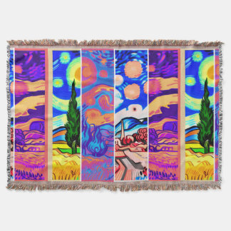 mycket färgfull konstnärlig Land-filt Filt