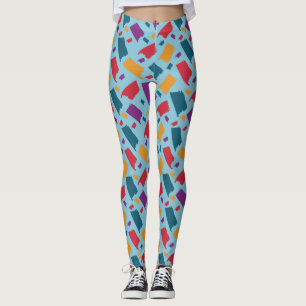 Mycket färglös Abstrakt Mönster Leggings