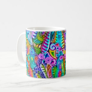 Mycket färglös abstrakt utgör del 9 kaffemugg