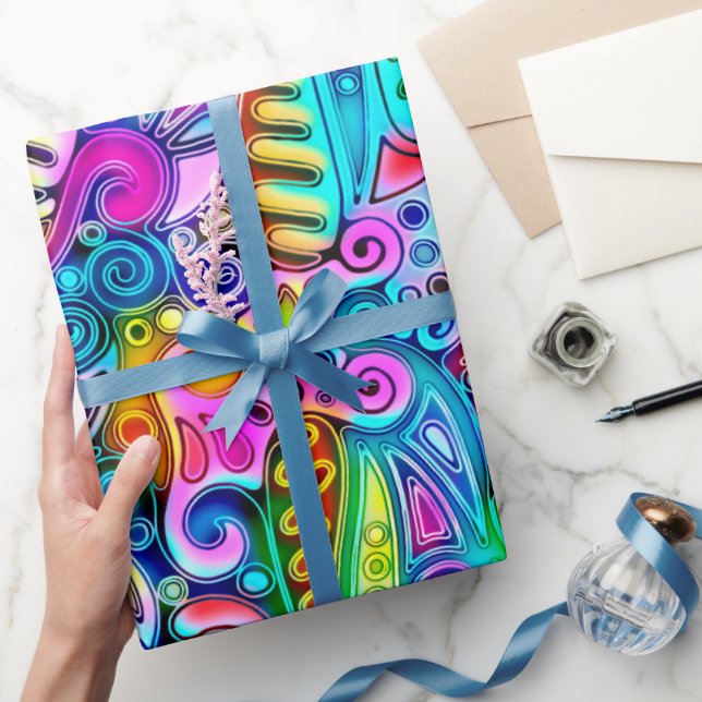 Mycket färglös abstrakt utgör del 9 presentpapper (Gifting)