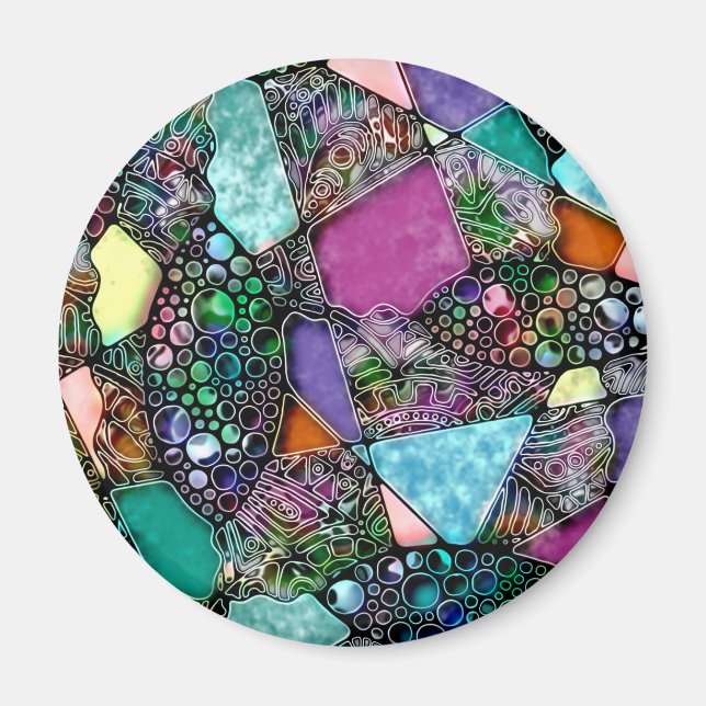 Mycket färglösa abstrakter utgör del 11 magnet (Framsidan)