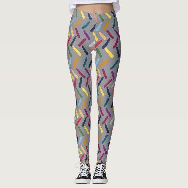 Mycket färglöst Mönster Leggings (Framsida)