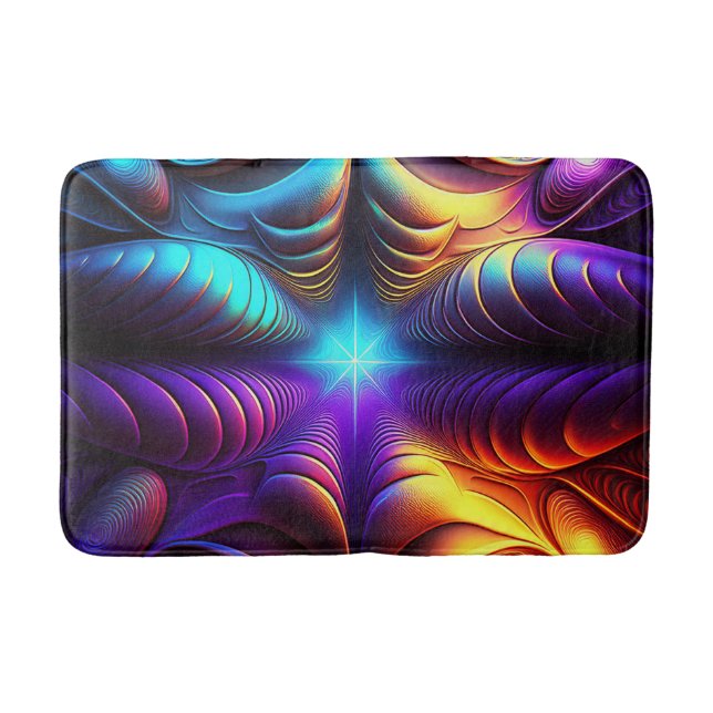 Mycket färgstark lyapunov Fractal Badrumsmatta (Framsidan)