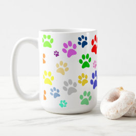 Mycket färgstark Pet Paw-utskrift i Mönster Kaffemugg