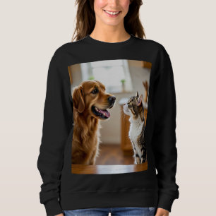 Mycket fin katt- och hunddesign på T-shirt
