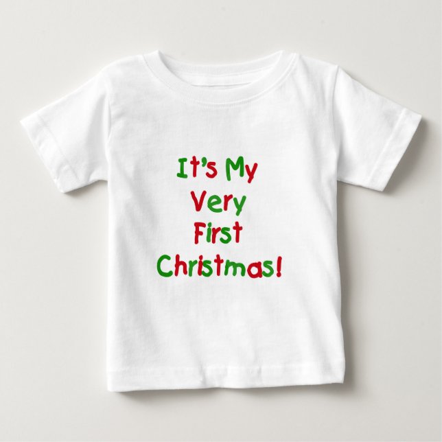 Mycket första julskjortor och julklappar t shirt (Framsida)