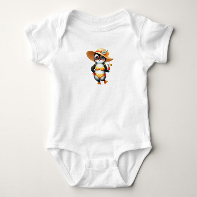 Mycket Funky, sommarpenguin T Shirt (Framsida)